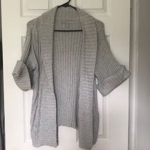 Grey Old Navy Knit Open Cardigan